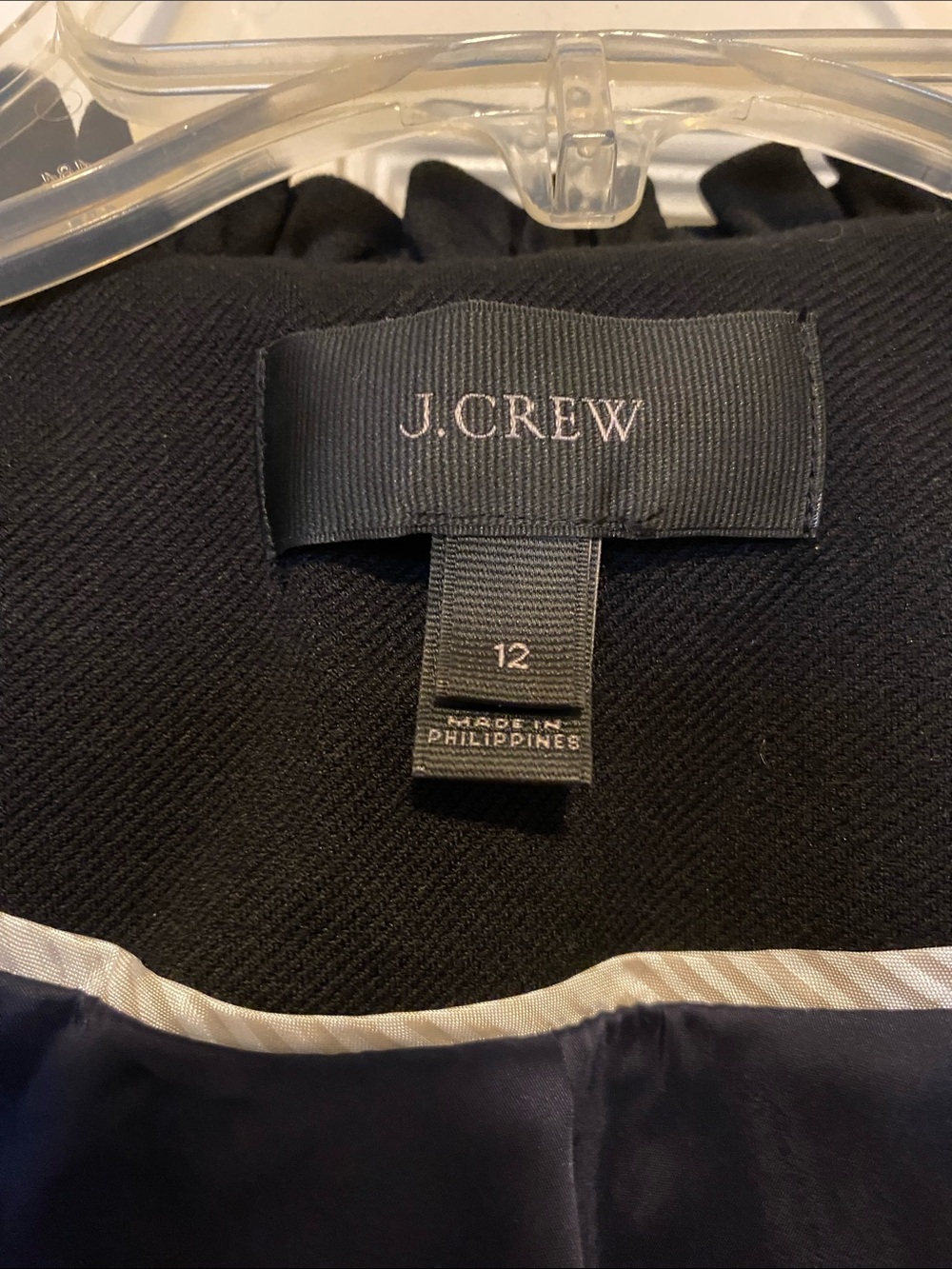 J. Crew ruffled black going out blazer peplum size 12 - Picture 5 of 16